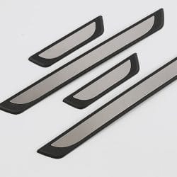 Instaplijsten voor Fiat 500 Gen 1 2007 (5 deurs) - Kras bescherming - Set van 4 | S2 Serie - Zwart Chrome