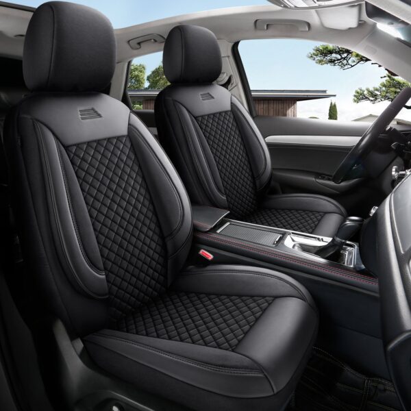 Zwart met zwarte stiknaden